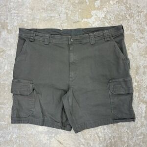 Duluth Trading Co Shorts Mens 46 Gray Fire Hose 9" Cargo Relaxed Utility Work